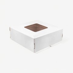 Коробка для торта с окном 42х42х15 см 
